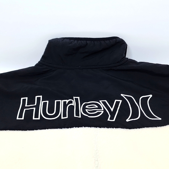 ÑHURLEY SHERPA (FAUX LAMB LOOK ALIKE) WARM SOFT SWEATER, BLACK & CREAM COLOR - Picture 12 of 12